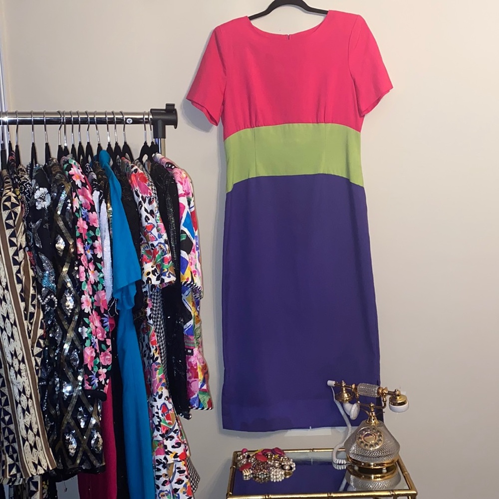 Vintage Kathie Lee Collection Dress 💕💜💚